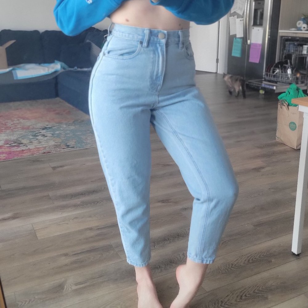 ASOS Light Blue Carrot Balloon Leg High Waist Mom Jean